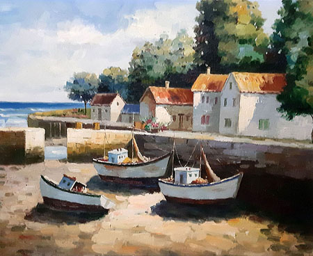 2098-T2 | 50cm x 61cm | bateaux sur terre 